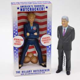 Bill Clinton Corkscrew No Box & Hillary Clinton Nutcracker NEW