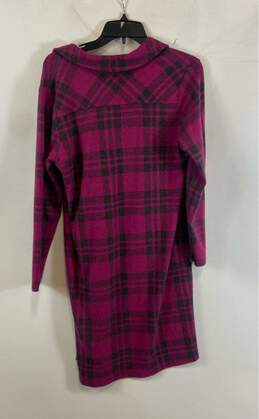 NWT Soft Surrounding Womens Red Violet Paramount Plaid Shirt Dress Size PS alternative image