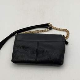 Calvin Klein Womens Black Gold Leather Semi Chain Strap Crossbody Bag alternative image