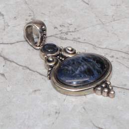 Artisan ATI Signed Sterling Silver Lolite Pendent