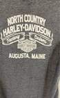 NWT Harley Davidson Womens Gray Graphic Print Crew Neck Pullover T Shirt Size S image number 3