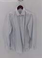 Ermenegildo Zegna Men's White Striped Patterned Shirt Size 43/17 image number 1