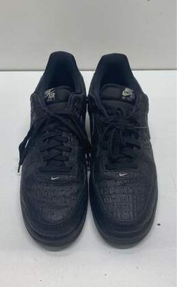 Nike Air Force 1 Leather Croc Embossed Sneakers Black 12 alternative image