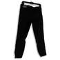 NWT Womens Black Side Lace Flat Front Skinny Leg Cropped Pants Size 10 image number 2