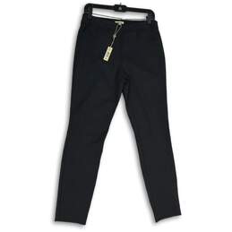 NWT Womens Charcoal Gray Slash Pocket Skinny Leg Pull-On Dress Pants Size Large