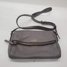 Kate Spade Cobble Hill Carson Gray Pebble Leather Mini Crossbody Bag