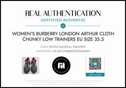 Burberry London Women's Arthur Chunky Low Tartan Print Sneakers Size 5 COA alternative image