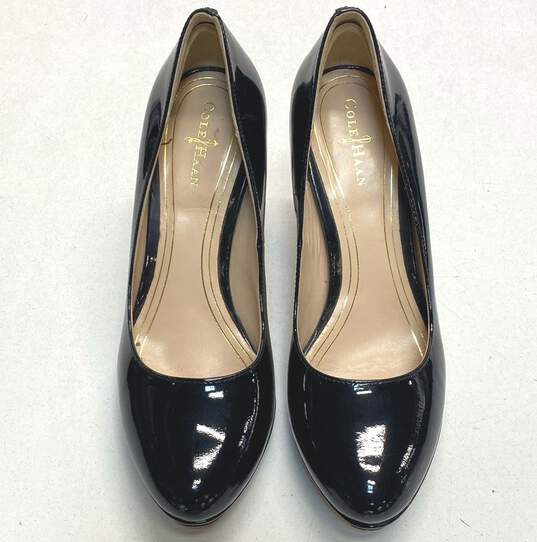 Cole Haan Black Patent Leather Pump Heels Shoes Size 7.5 B image number 5