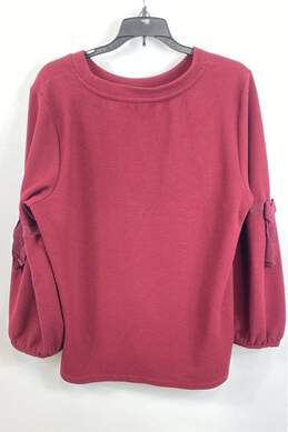 Karl Lagerfeld Women Pink Round Neck Flare Sleeve Sweatshirt Size Large alternative image