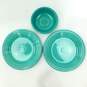 Fiesta ware Turquoise Blue 10 1/2" Dinner Plates Set of 2 & 1 Bowl image number 1