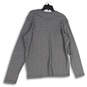 Mens Gray Long Sleeve Henley Neck Stretch Pullover T-Shirt Size Large image number 2