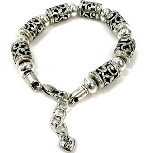 Designer Brighton Silver-Tone Fashionable Deco Style Bead Bracelet image number 3