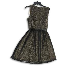 NWT Jessica Howard Womens Black Polka Dot Sleeveless Fit & Flare Dress Size 14 alternative image