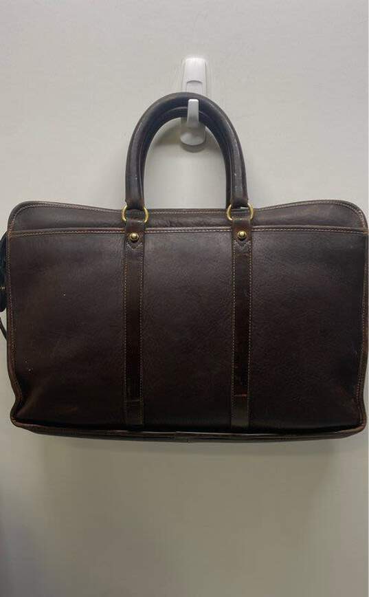 Vintage Cole Haan Brown Leather Briefcase image number 2