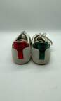 Authentic Gucci White Web Accent Leather Sneakers M 10 image number 4