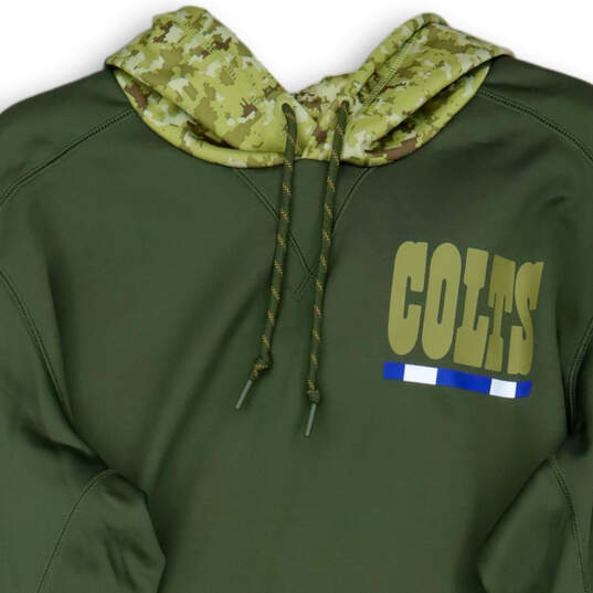 Buy the Mens Green Therma-Base Salute To Service Colts Pullover Hoodie Size  XL