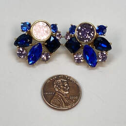 Designer Kate Spade Gold-Tone Blue Stones Cluster Stud Earrings alternative image