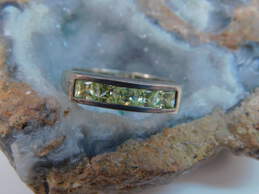 Contemporary Blue Topaz Clear & Pale Green CZ Jewelry 13.6g alternative image