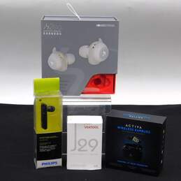 Set of Various Wireless Earbuds w/Original Boxes (4); Soundstream, Philips, Etc.