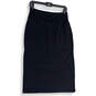 Womens Black Elastic Waist Flat Front Pull-On Straight & Pencil Skirt Sz S image number 1