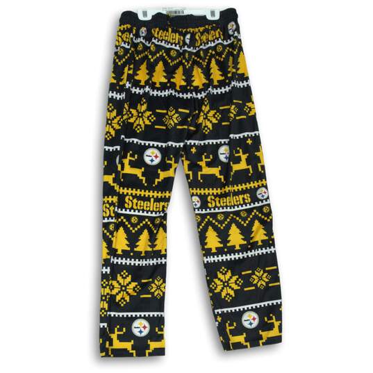 NFL Womens Black Yellow Steelers Lounge Pants Size L image number 2