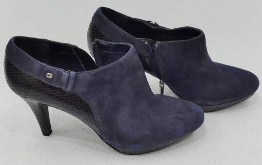 Women's Bandolino High Heeled Boot Shoes Blue Suede image number 1