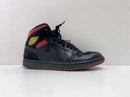 Air Jordan 1 Retro Mid Last Shot Black Red Athletic Shoes Men's Size 9.5