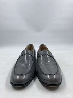 Authentic Salvatore Ferragamo Grey Leather Loafer Dress Shoe M 11 alternative image