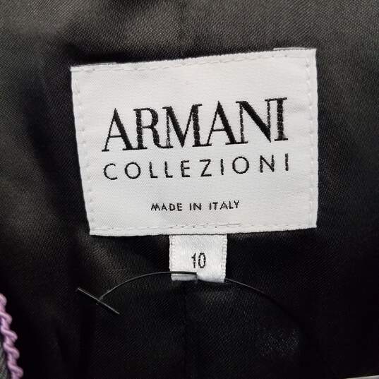 Armani Collezioni Black & Purple Floral Patterned Jacket AUTHENTICATED image number 3
