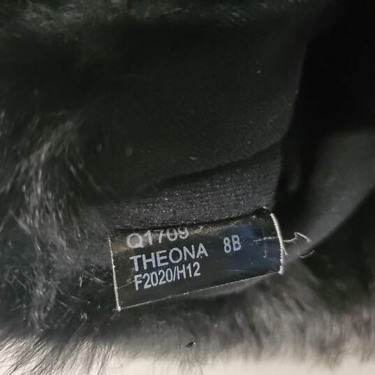 Coach Women's Theona Black Signature Jacquard Rabbit Fur Winter Boots Size 8B image number 8