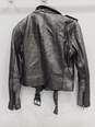 Michael Kors Women's Metallic Leather Moto Jacket Size M image number 3