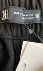 NWT Zara Womens Black Pockets Flat Front Straight Leg Trouser Pants Size Medium image number 6
