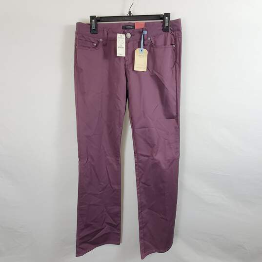 Express Women Purple Low Rise Jeans Sz 8 Regular NWT image number 1