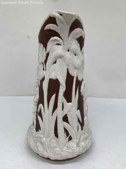 Dale Hall Pottery Brown & White Vase No. 102 image number 4