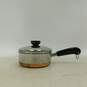 Revere Ware Copper Clad Bottom 3/4 Qt Quart Sauce Pan Pot w/ Lid Vtg Clinton IL image number 1