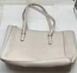 Guess Womens Valletta Beige Leather Inner Pockets Double Handle Tote Handbag image number 2