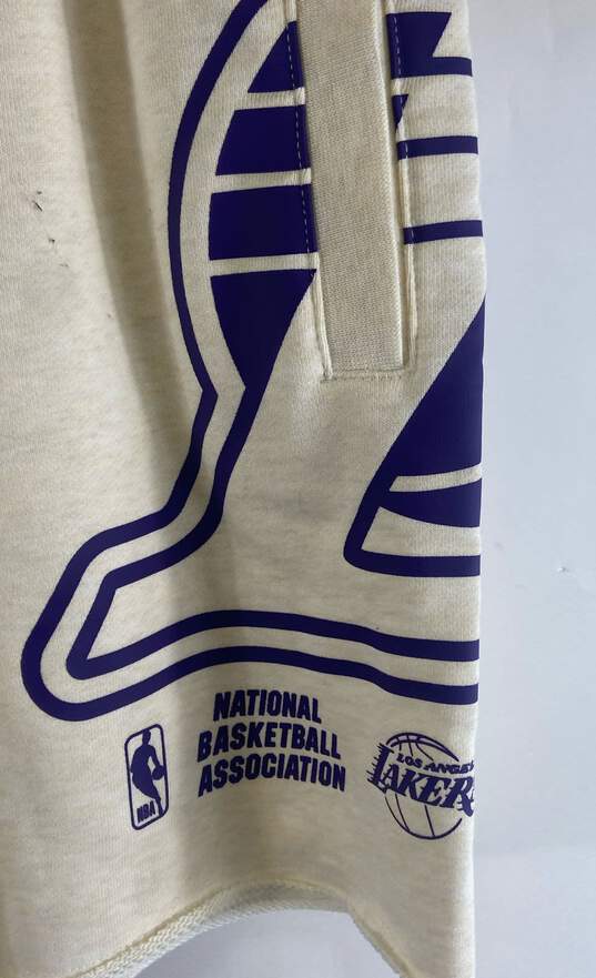 NWT Nike Mens White Purple Los Angeles Lakers Basketball NBA Shorts Size Medium image number 5