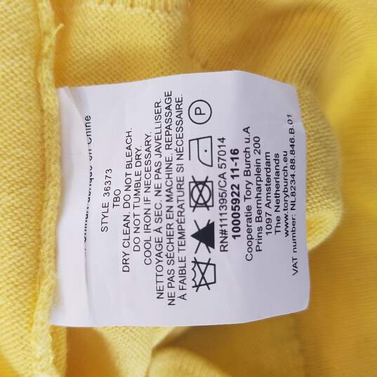 Buy the Tory Burch Women Yellow Sweater M | GoodwillFinds