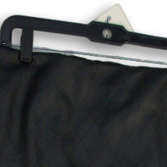 Loft Womens Black Diamond Flat Front Side Zip Short A-Line Skirt Size 8 image number 3
