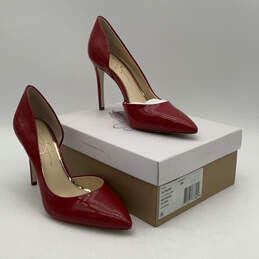 NIB Womens JS-PRIZMA Red Pointed Toe Slip-On Stiletto Pump Heels Size 9 M alternative image