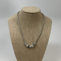 Designer Brighton Silver-Tone Fashion Foxtail Chain Charm Necklace