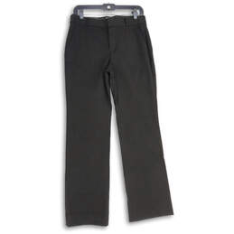 MWT Womens Black Flat Front Slash Pocket BI-Stretch Dress Pants Size 4S