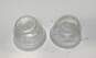 Lot of 3 Etched Crystal Glass Bowls and Dinner Bell Vintage Glass Home Décor image number 3