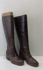 Vince Camuto Selpisa Brown Leather Riding Boots Size 7 M image number 3