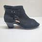 Earth Intrepid Black Soft Buck Open Booties Women's Size 6.5 image number 2