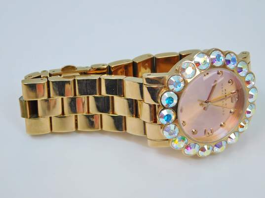 Kate Spade Rose Gold Tone Bangle Bracelet & Marc by Marc Jacobs Amy Watch 170.1g image number 4