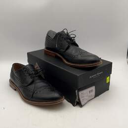 Aston Grey Mens Abbey 500402 Black Lace Up Almond Toe Derby Dress Shoes Size 13