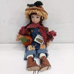 Heritage Signature Collection Porcelain Scarecrow Dolls 2pc Bundle alternative image