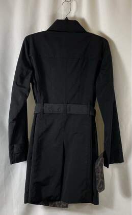 London Fog Womens Black Collared Long Sleeve Double Breasted Trench Coat Size S alternative image