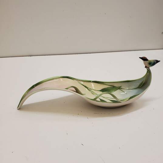 Franz Porcelain Vintage Ceramic Art Perched Bird Candy Dish image number 1